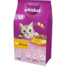 WHISKAS kačių sausas ėdalas suaugusioms katėms su vištiena - 7 kg