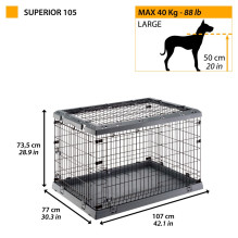 FERPLAST Superior 105 - šunų narvas - 107 x 77 x 73,5 cm