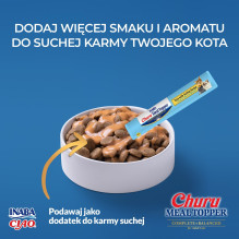 INABA Churu tuno ir šukutės skonio skanėstai katėms - 4 x 14 g
