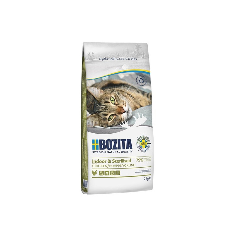 Bozita - sausas ėdalas sterilizuotoms katėms su vištiena - 2 kg