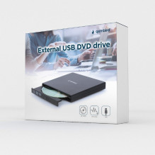 Gembird DVD-USB-04 optinis diskų įrenginys DVD±RW, juodas