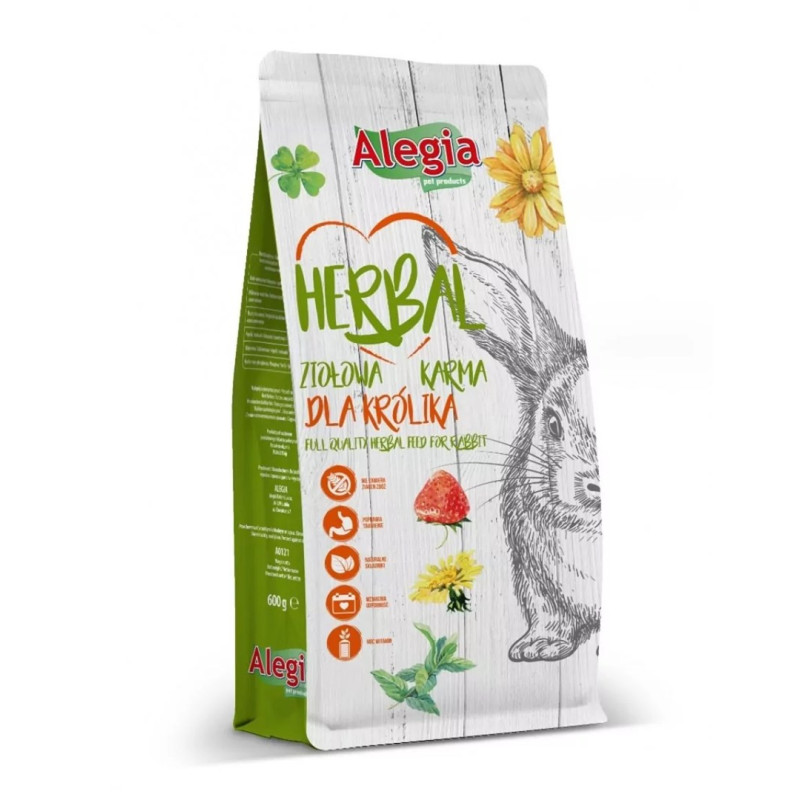 ALEGIA Žolelių sausas triušių maistas - 600 g