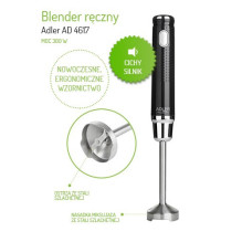 Adler AD 4617 trintuvas Panardinamas trintuvas Juoda, Sidabrinė 350 W
