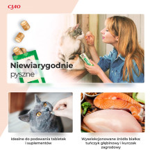 INABA Churu Bites vištienos su tunu ir šukutėmis skanėstai katėms - 3x10 g