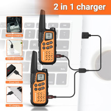 Walkie-Talkie Baofeng BF-T25E Orange, 2 pieces
