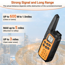 Walkie-Talkie Baofeng BF-T25E Orange, 2 pieces