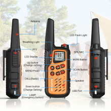 Walkie-Talkie Baofeng BF-T25E Orange, 2 pieces