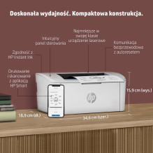 HP LaserJet M110w spausdintuvas, nespalvotas, spausdintuvas mažam biurui, spausdinimas, kompaktiškas dydis