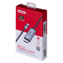 UNITEK ADAPTERIS USB-C, DISPLAYPORT 1.4, 8K@60HZ, 1,8M, V1423C