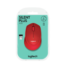 Pelė Logitech M330 Silent Plus, raudona Pelė Logitech M330 Silent Plus, raudona