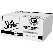 SHEBA Select Slices paukštienos skonio šlapias kačių ėdalas - 120 x 85 g