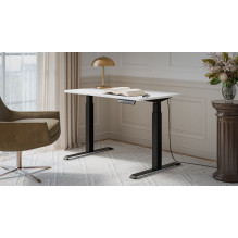 Desk with electric height adjustment MOON 121x67x72-120 Black / White