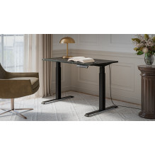 Desk with electric height adjustment MOON 121x67x72-120 black / san sebastian Desk with electric height adjustment MOON 121x67x72-120 black / san sebastian