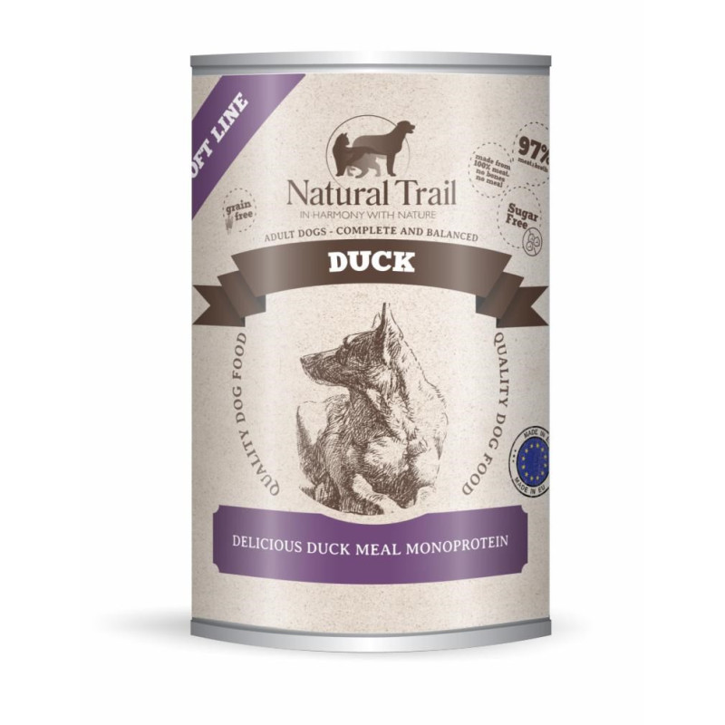 NATURAL TRAIL Duck Soft Line - šlapias šunų ėdalas - 400 g