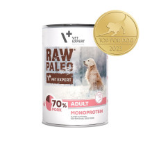 VETEXPERT Raw Paleo Adult Monoprotein Kiauliena - šlapias šunų ėdalas - 400 g