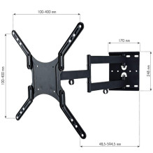 Techly 23-55 Universal LCD TV Wall Mount Bracket Black" ICA-PLB 136M Techly 23-55 Universal LCD TV Wall Mount Bracket Black" ICA-PLB 136M