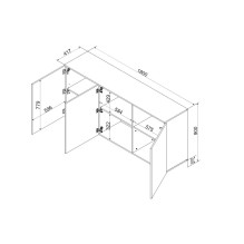 Cama 3D chest of drawers ALMA 180x41.5xH90 cashmere Cama 3D chest of drawers ALMA 180x41.5xH90 cashmere
