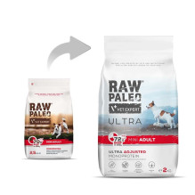 VETEXPERT Raw Paleo Ultra Mini Adult Beef - sausas šunų ėdalas - 2 kg
