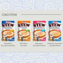 INABA Ciao Stew Chicken &amp; Scallop - cat treats - 40g