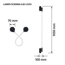 „Activejet“ LED sieninis šviestuvas AJE-LIVIO WW