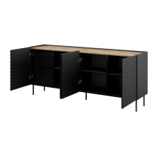 4D2SZ ONDA chest of drawers 200x45x85 black 4D2SZ ONDA chest of drawers 200x45x85 black