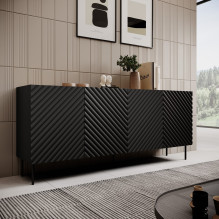 4D2SZ ONDA chest of drawers 200x45x85 black 4D2SZ ONDA chest of drawers 200x45x85 black