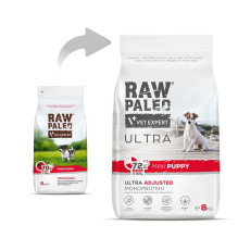 VETEXPERT Raw Paleo Ultra Mini Puppy Beef - sausas maistas mažų veislių šuniukams - 8 kg VETEXPERT Raw Paleo Ultra Mini Puppy Beef - sausas maistas mažų veislių šuniukams - 8 kg