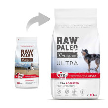 VETEXPERT Raw Paleo Ultra MediumLarge Adult Beef - sausas šunų ėdalas - 10 kg