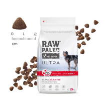 VETEXPERT Raw Paleo Ultra MediumLarge Adult Beef - sausas šunų ėdalas - 10 kg