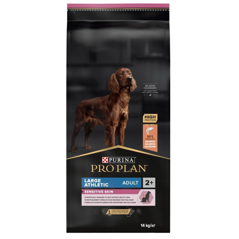 PURINA Sensitive Skin Large Athletic Adult Salmon - sausas šunų maistas - 14 kg
