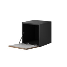 Cama full storage cabinet ROCO RO5 37 / 37 / 39 white / white / black Cama full storage cabinet ROCO RO5 37 / 37 / 39 white / white / black