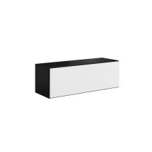 Cama full storage cabinet ROCO RO1 112 / 37 / 39 black / black / white Cama full storage cabinet ROCO RO1 112 / 37 / 39 black / black / white