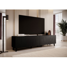 RTV cabinet BARI 200x42x52 matte black RTV cabinet BARI 200x42x52 matte black