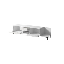 RTV Cabinet MARMO 2D1S1K 195x40x47.5 cm white matt / marble white RTV Cabinet MARMO 2D1S1K 195x40x47.5 cm white matt / marble white