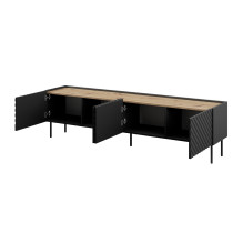 4D RTV cabinet ONDA 200x40x35-54 black (standing or wall mounted) 4D RTV cabinet ONDA 200x40x35-54 black (standing or wall mounted)
