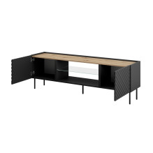EF ONDA RTV cabinet 180x40x39-58 black (standing or wall mounted) EF ONDA RTV cabinet 180x40x39-58 black (standing or wall mounted)