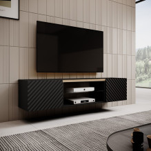 EF ONDA RTV cabinet 180x40x39-58 black (standing or wall mounted) EF ONDA RTV cabinet 180x40x39-58 black (standing or wall mounted)