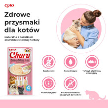 INABA Churu Tuna with salmon - cat treats - 4x14 g INABA Churu Tuna with salmon - cat treats - 4x14 g