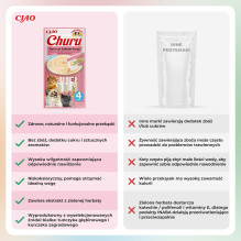 INABA Churu Tuna with salmon - cat treats - 4x14 g INABA Churu Tuna with salmon - cat treats - 4x14 g
