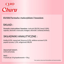 INABA Churu Tuna with salmon - cat treats - 4x14 g INABA Churu Tuna with salmon - cat treats - 4x14 g