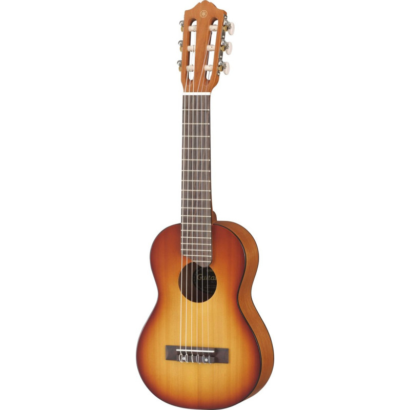 Yamaha GL1 - gitara, tabako rudos spalvos saulės spinduliai