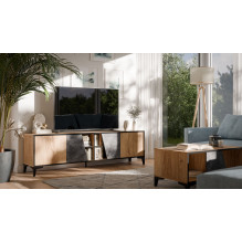 Cama 4D RTV cabinet OVO 180x38xH53 oak / concrete Cama 4D RTV cabinet OVO 180x38xH53 oak / concrete