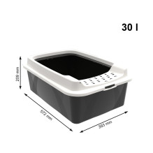 ROTHO Bonnie Eco Black - cat litter box ROTHO Bonnie Eco Black - cat litter box