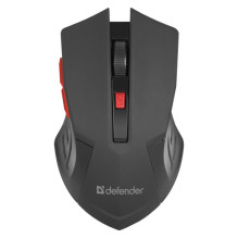 MOUSE DEFENDER ACCURA MM-275 RF BLACK &amp; RED OPTICAL 1600DPI 6P