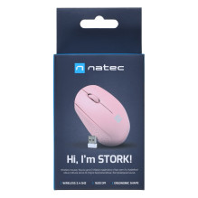 NATEC STORK pelė namams, skirta abiem rankoms, RF belaidė + USB A tipo optinė, 1600 DPI NATEC STORK pelė namams, skirta abiem rankoms, RF belaidė + USB A tipo optinė, 1600 DPI