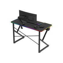 Huzaro Hero 1.7 RGB Black - žaidimų stalas