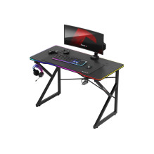 Huzaro Hero 1.7 RGB Black - žaidimų stalas
