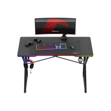 Huzaro Hero 1.7 RGB Black - žaidimų stalas