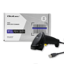 Qoltec 50876 Laser scanner 1D , USB , Black Qoltec 50876 Laser scanner 1D , USB , Black