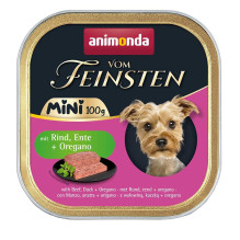 ANIMONDA Vom Feinsten Adult Mini jautienos, anties ir raudonėlio šlapias šunų ėdalas - 100 g